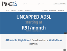 Tablet Screenshot of plugg.co.za